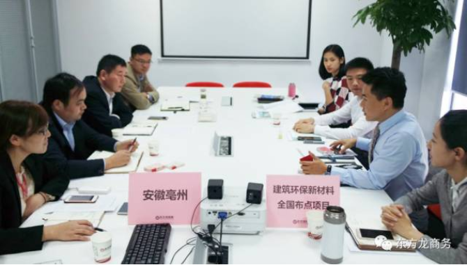 上海總部舉行建筑環(huán)保新材料全國布點投資選址項目的政府對接會，近期將盡快安排雙向考察